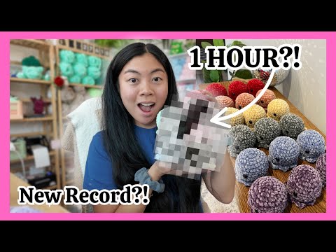 How Much Can I Crochet in 1 HOUR? 🧶 Setting a NEW Record?! Challenging Myself From 2 Years Ago 💕