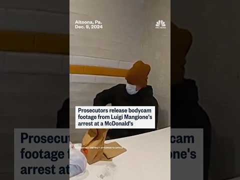 Prosecutors release bodycam footage from Luigi Mangione's arrest at a McDonald's