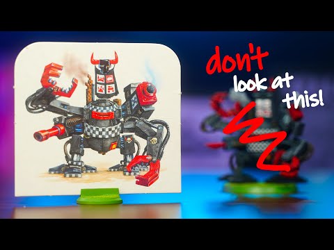 Retro painting: Cardboard Ork Dreadnought (1993)