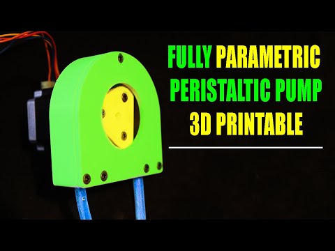 3D Printed Peristaltic Pump Fully Parametric W/Fusion 360 And Nema Stepper