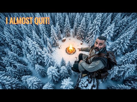 3 Days Solo Bushcraft in Deep Snow No Tent, -10°C Survival