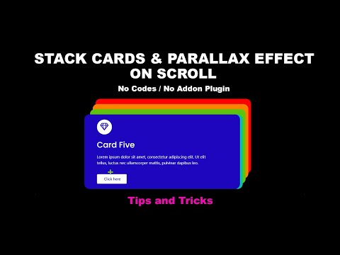 Elementor Overlapping Cards and Parallax Effect on Scroll - No Code - No Plugin | Tips & Tricks