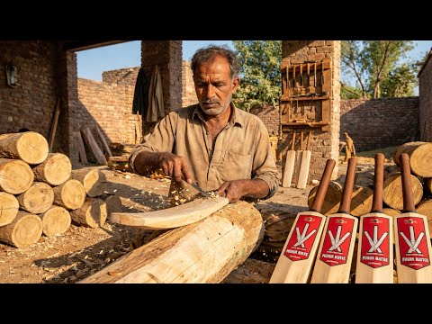 How Quality Cricket Bats Are Made In Pakistani Factory | (Full Process)