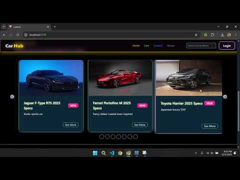 Project_1 /NEUB . CarHub project Video demonstration .