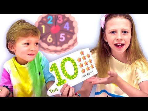 Nastya lernt das Alphabet, Formen und Zahlen mit Hilfe von Animationen