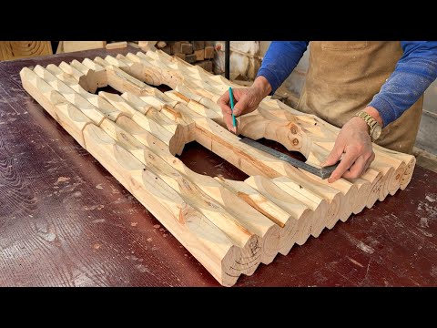 Unique Combination of Recycled Logs // Create Eye Catching Interiors With This Great Design Idea