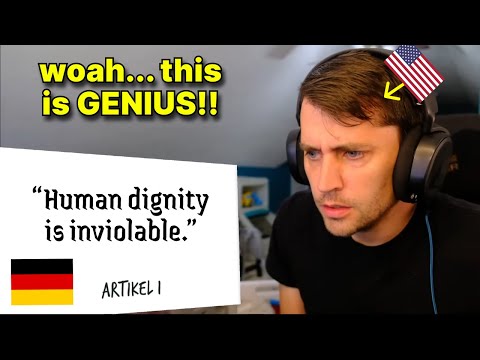 American reacts to "Einfach erklärt: Was ist das Grundgesetz?"
