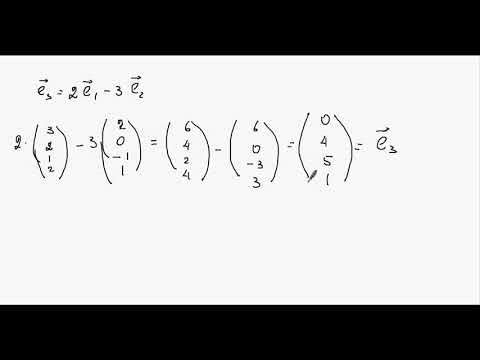 Examples of linear dependence of vectors.