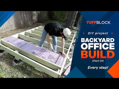 How To Build A Level Floor Foundation (for a shed or home office) using TuffBlock deck blocks