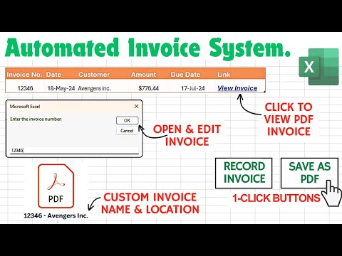 Excel VBA : Managing Invoices - Save as PDF, Open, Edit, and Overwrite Invoice Data Dynamically