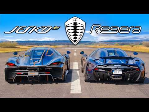 Koenigsegg Jesko Absolut v Regera: DRAG RACE