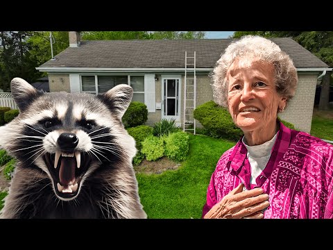 RACCOON NIGHTMARE! We step in with a FREE ROOF rescue for an 83 year old widow!