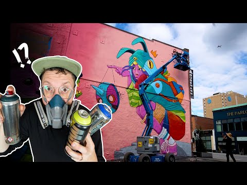 This Wall may have been Too Big... (Painting a Mural Full Process)