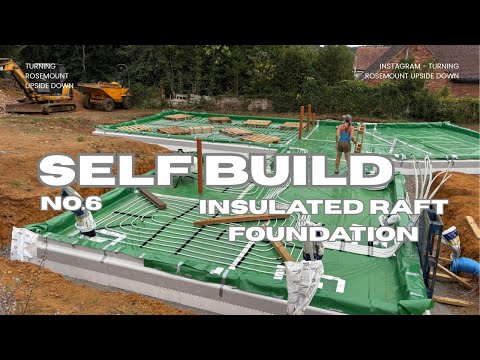 Our Self Build Insulated Reinforced Raft Slab - Isoquick - In Slab Drainage - Passive House