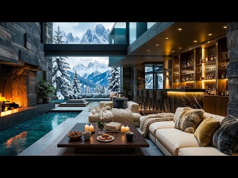 Winter Jazz Music in Cozy Living Room Ambience ❄️ Relaxing Jazz Background Music for Work & Study