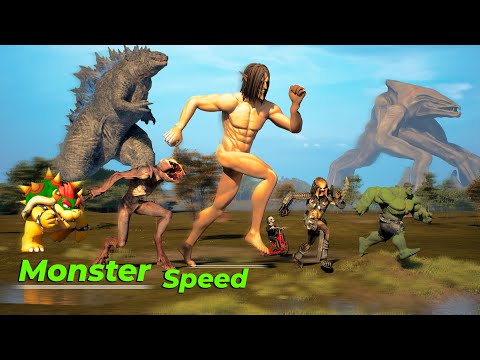 Monster Speed Comparison | Speed Comparison in 3D | Part 01