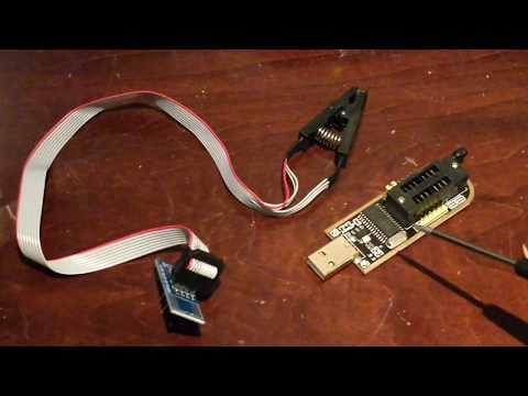 How to use a BIOS flasher w/ Test clip to flash BIOS and EEPROM chips in Linux & Windows