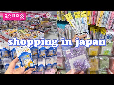 shopping in japan vlog 🇯🇵 daiso stationery haul 🎀 markers, stamp, beads & more