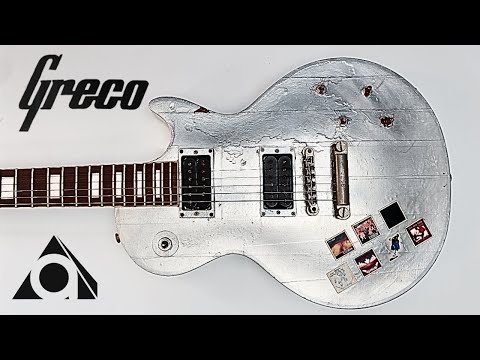 I cleaned up a Japanese guitar that was processed with aluminum tape.