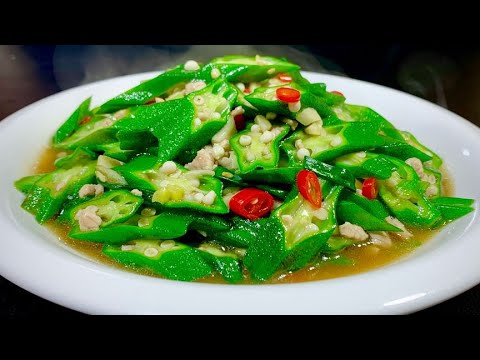 這才是秋葵最好吃的做法，簡單易學營養又健康，家人點名要吃美味【阿朝哥美食 】#秋葵 #秋葵做法