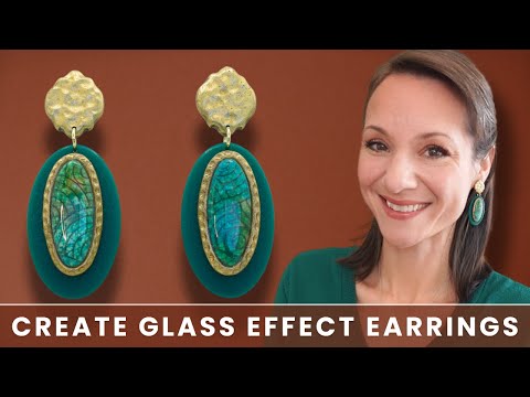 DIY Earring Tutorial: Polymer Clay Glass Effect & Faux Hammered Metal Techniques