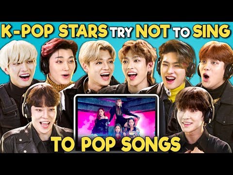 K-pop Stars React To Try Not To Sing Along Challenge (ATEEZ 에이티즈)