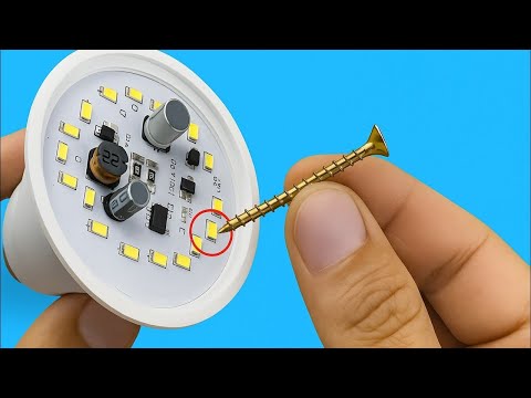 2 Ways to Fix a Broken LED Light Bulb at Home – Simple, Save Millions of Dollars! | smart creation