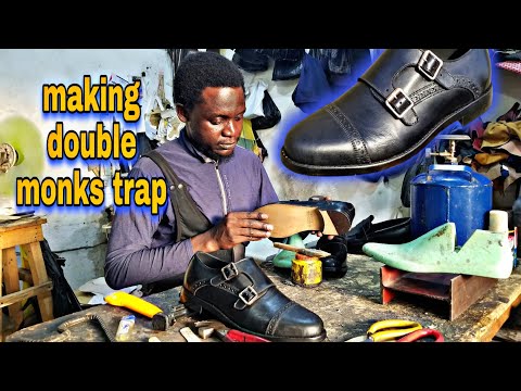Making double monk strap: How to make shoe Tutorial | DIY