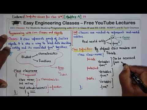 Classes in C++ Introduction Hindi - Outside Class and Inside Class Method Definition C++