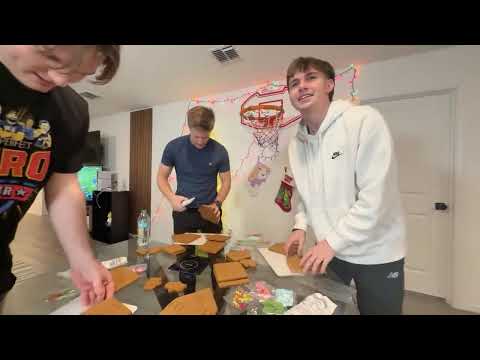 Making GINGERBREAD houses for the DUDES