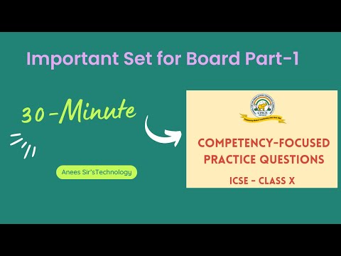 COMPETENCY FOCUSED PRACTICE QUESIONS Part-1