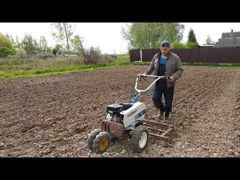 Довсходовое боронование картофеля. Борона на эксклюзивном подвесе.