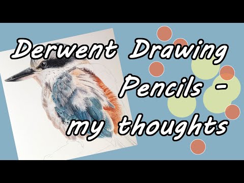 DERWENT DRAWING PENCILS - Drawing a realistic bird with coloured pencils, pencil review