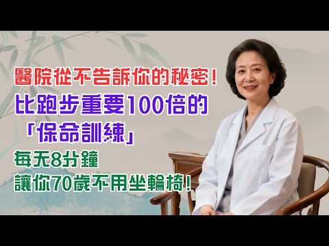 醫院從不告訴你的秘密！比跑步重要100倍的「保命訓練」，每天8分鐘，讓你70歲不用坐輪椅！｜銀髮健康｜養生｜長者｜銀髮族｜健康｜中醫