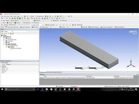 Stress Analysis of Sandwich Beam (ANSYS)