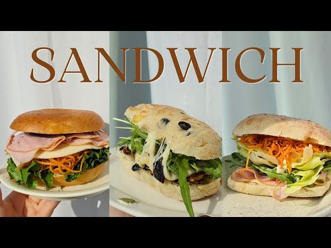 샌드위치 만들기 브이로그 | 당근라페 트러플살사 발사믹버섯 샌드위치빵 소분