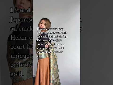 Upcycling Kimono with 24K Gold Threads