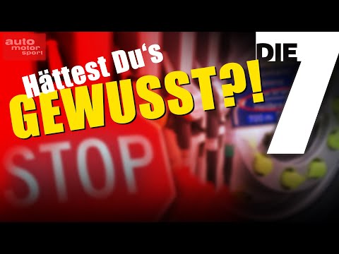Was steckt dahinter? 7 Auto-Fragen erklärt: Stoppschild, Benzin, V7 & „bei Nässe“