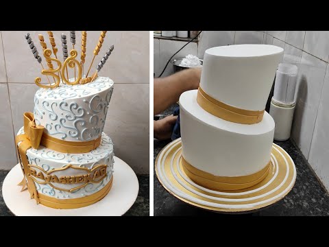 Two Step Beautiful Birthday Cake |30th Birthday Cake |Two Step 30th Birthday Cake Full Video Recipe