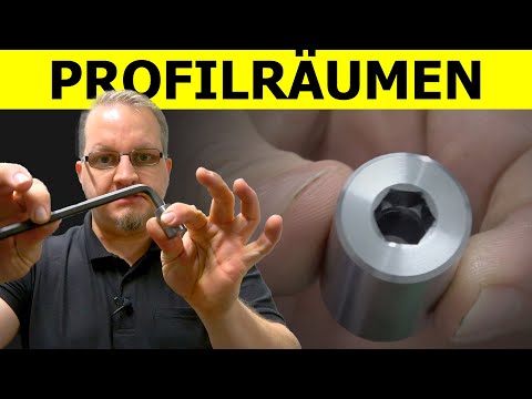 Making hexagon sockets on a lathe - profile broaching, wobbling, Allen