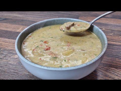 Meine liebste Gemüsesuppe mit Rindfleisch und Sahne! Ich koche es 3 mal die Woche!