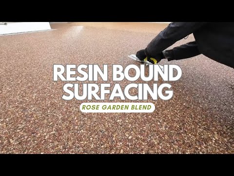 Resin Bound Surfacing / Paving Full Installation Video. Rose Garden Blend