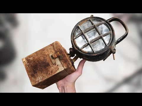 Vintage Mining Lantern and Battery Restoration