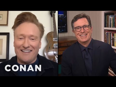 Conan & Stephen Colbert Compare Notes On Working From Home | CONAN on TBS