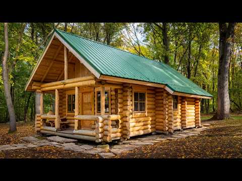 One Man Built an Entire House in the Maple Forests of Canada Using Only Basic Tools!