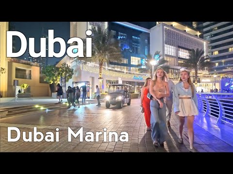 Dubai [4K] Amazing Dubai Marina, Marina Walk Walking Tour 🇦🇪