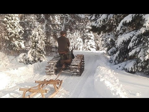 Steel-Tracks in the Snow of Sweden. -20°c.