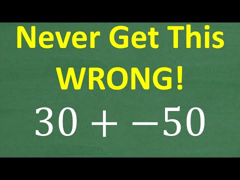 30 + (–50) = ? Don’t Just Memorize — Understand It!