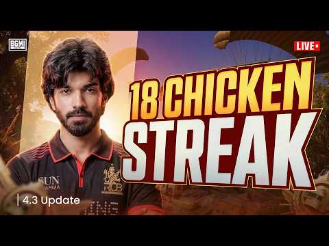 BGMI LIVE 18 WWCD STREAK CHALLENGE  - #iQOO #iQOO15R
