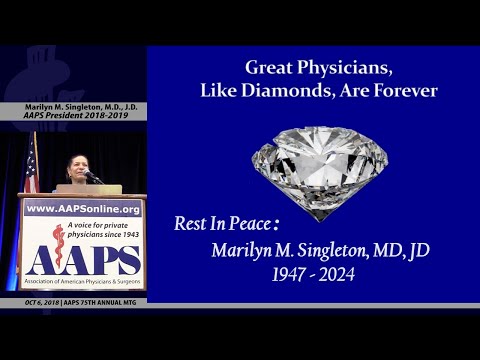 Rest In Peace Marilyn M. Singleton, MD, JD